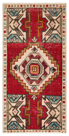 Kavala Red Classic Wool Handmade Area Rug 1'6" x 3'0"