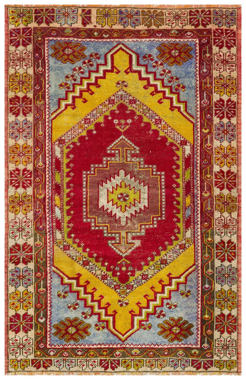 Kavala Red Classic Wool Handmade Area Rug 3'3" x 4'10"