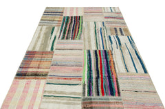 Teselya 36187 Multy Striped Wool Handmade Area Rug 5'3" x 7'6"