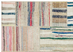 Teselya 36187 Multy Striped Wool Handmade Area Rug 5'3" x 7'6"