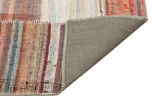Teselya 36192 Beige Striped Wool Handmade Area Rug 5'3" x 7'4"