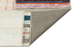 Teselya 36193 Patchwork Striped Wool Handmade Area Rug 5'3" x 7'7"