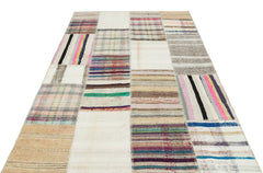 Teselya 36198 Multy Striped Wool Handmade Area Rug 5'3" x 7'6"