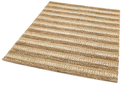 Gainehhville Beige Striped Cotton Jute Rug