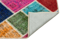 Iskece 36226 Beige Patchwork Wool Handmade Area Rug 4'0" x 6'0"