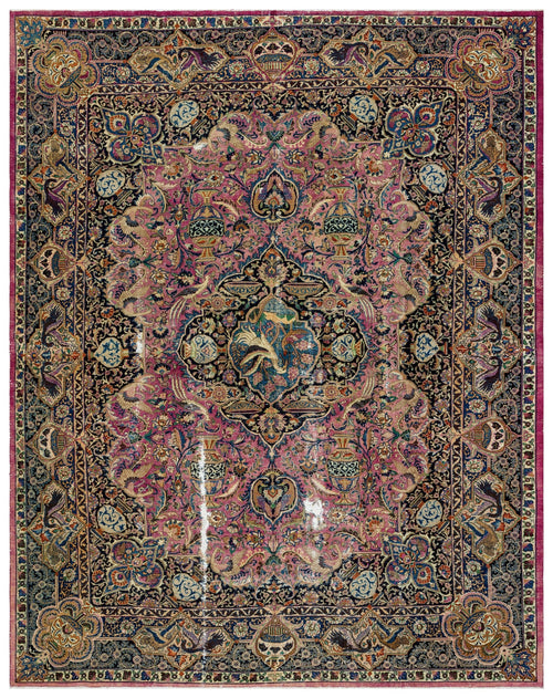 Epir Brown Vintage Wool Handmade Area Rug 10'0" x 12'3"