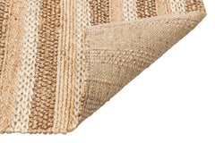 Gainehhville Beige Striped Cotton Jute Rug