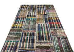 Teselya 36317 Multy Striped Wool Handmade Area Rug 5'1" x 7'7"