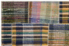 Teselya 36317 Multy Striped Wool Handmade Area Rug 5'1" x 7'7"