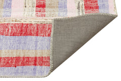 Teselya 36348 Red Striped Wool Handmade Area Rug 5'2" x 7'7"