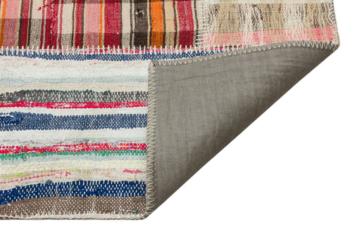 Teselya 36359 Multy Striped Wool Handmade Area Rug 5'1" x 7'6"