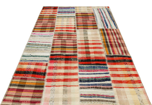 Teselya 36359 Multy Striped Wool Handmade Area Rug 5'1" x 7'6"