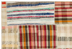 Teselya 36359 Multy Striped Wool Handmade Area Rug 5'1" x 7'6"