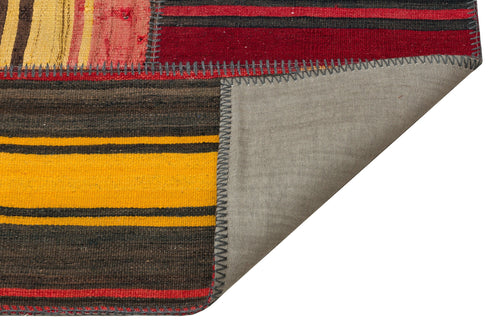 Teselya Yellow Vintage Wool Handmade Area Rug 5'2" x 7'6"