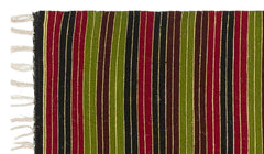 Girit Red Striped Wool Handmade Area Rug 2'2" x 3'6"