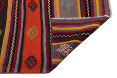 Girit Red Striped Wool Handmade Area Rug 2'7" x 12'0"