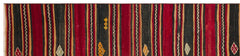Girit Red Striped Wool Handmade Area Rug 2'7" x 11'4"