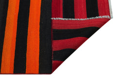 Girit Red Striped Wool Handmade Area Rug 2'8" x 9'7"