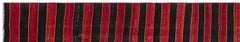 Girit Red Striped Wool Handmade Area Rug 2'6" x 14'8"