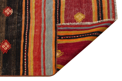 Girit Multy Striped Wool Handmade Area Rug 2'10" x 9'7"