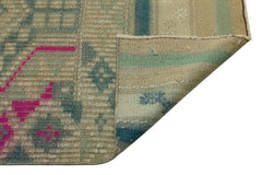 Girit Green Geometric Wool Handmade Area Rug 2'9" x 10'3"