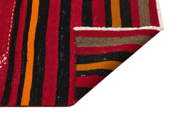 Girit Red Striped Wool Handmade Area Rug 2'8" x 9'10"