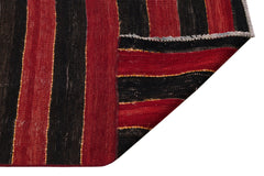 Girit Red Striped Wool Handmade Area Rug 2'9" x 14'8"