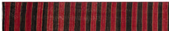 Girit Red Striped Wool Handmade Area Rug 2'9" x 14'8"