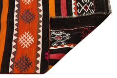 Girit Red Striped Wool Handmade Area Rug 2'9" x 11'7"