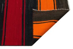 Girit Red Striped Wool Handmade Area Rug 2'7" x 9'11"