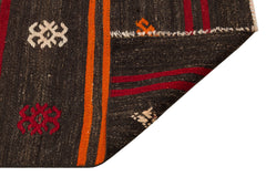 Girit Brown Striped Wool Handmade Area Rug 2'5" x 11'3"