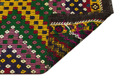 Girit Brown Geometric Wool Handmade Area Rug 3'1" x 11'3"