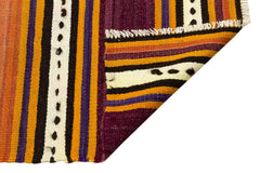 Girit Yellow Striped Wool Handmade Area Rug 3'0" x 9'7"