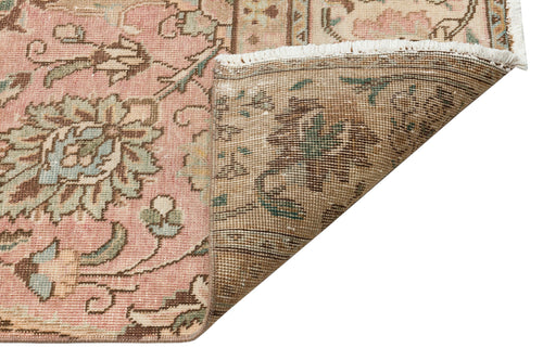 Epir Beige Vintage Wool Handmade Area Rug 2'8" x 12'5"