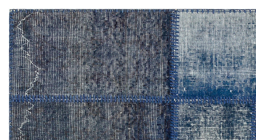 Iskece 36480 Black Patchwork Wool Handmade Area Rug 2'7" x 4'11"