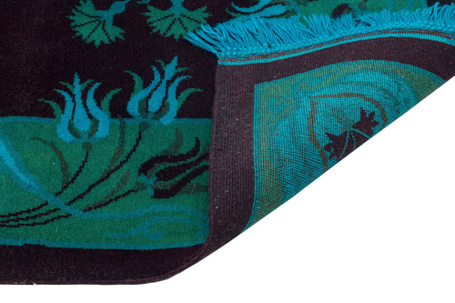 Kavala Green Classic Wool Handmade Area Rug 5'5" x 8'2"