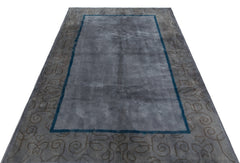 Kavala Grey Classic Wool Handmade Area Rug 5'1" x 7'7"