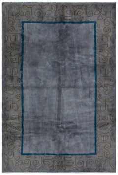 Kavala Grey Classic Wool Handmade Area Rug 5'1" x 7'7"
