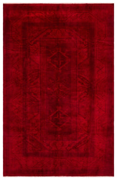 Kavala Red Classic Wool Handmade Area Rug 6'7" x 10'2"