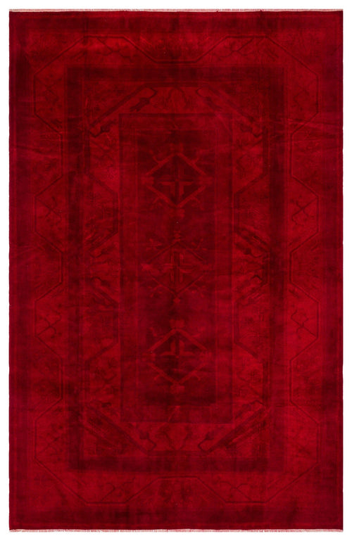 Kavala Red Classic Wool Handmade Area Rug 6'7" x 10'2"