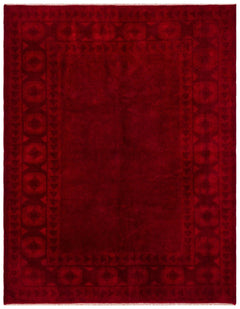 Kavala Red Classic Wool Handmade Area Rug 5'9" x 7'3"