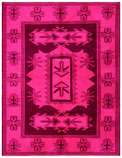 Kavala Pink Classic Wool Handmade Area Rug 4'6" x 9'10"