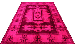 Kavala Pink Classic Wool Handmade Area Rug 4'6" x 9'10"