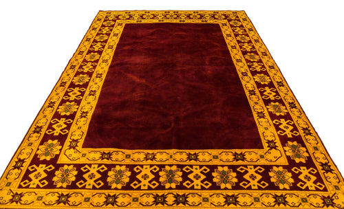 Kavala Red Classic Wool Handmade Area Rug 6'8" x 8'10"