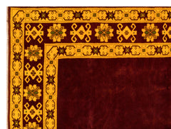 Kavala Red Classic Wool Handmade Area Rug 6'8" x 8'10"