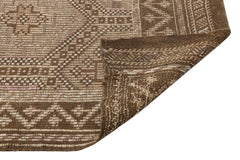 Girit Brown Geometric Wool Handmade Area Rug 5'11" x 9'5"