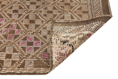 Girit Brown Geometric Wool Handmade Area Rug 5'1" x 9'0"