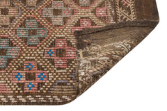 Girit Brown Geometric Wool Handmade Area Rug 5'3" x 9'9"