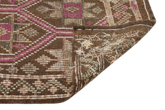 Girit Brown Geometric Wool Handmade Area Rug 5'2" x 9'5"