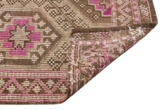 Girit Brown Geometric Wool Handmade Area Rug 5'1" x 10'4"